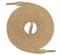 Un par de cordones Monte Swiss © Premium, 100% algodón, resistentes a roturas, 7 mm de ancho, entre 45 y 200 cm de longitud, Unisex, beige, 45 cm