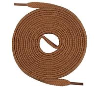 Un par de cordones Monte Swiss © Premium, 100% algodón, resistentes a roturas, 7 mm de ancho, entre 45 y 200 cm de longitud, Unisex, marrón claro, 90 cm