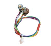 Un par de Micro Mini Motor paso a paso, pequeño Motor paso a paso eléctrico de 8mm, 2 fases, 4 cables, precisión con engranaje de cobre y cable de conexión