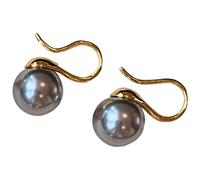 Un par de pendientes para mujer, plata de ley S925, adornos de perlas de tacón alto, perla austriaca, diseño singular, protección para la piel reactiva, varios tamaños