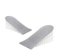 Un par de plantillas de aumento de altura para mujeres y hombres, media plantilla de 3 capas con amortiguación de aire, plantillas de aumento de altura de 2 cm/3,5 cm/5 cm (gris, 5 cm)