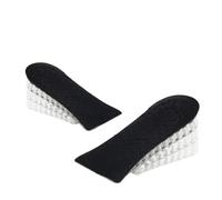 Un par de plantillas de aumento de altura para mujeres y hombres, media plantilla de 3 capas con amortiguación de aire, plantillas de aumento de altura de 2 cm/3,5 cm/5 cm (negro, 5 cm)