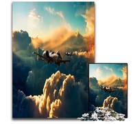 Un par de Rompecabezas de Madera de 1000 Piezas del Thunderbolt II de la USAF divertirse en Familia en Navidad Acción de Gracias cumpleaños y Pascua 1000 Piezas (75 x 50 cm)