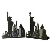 Un par de sujetalibros de estilo arquitectónico europeo vintage, para decorar, de hierro grueso, para la biblioteca, escuela, oficina, hogar, estudio, para regalos, color Estatua de la Libertad