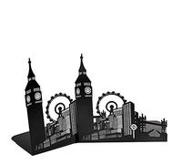 Un par de sujetalibros de estilo arquitectónico europeo vintage, para decorar, de hierro grueso, para la biblioteca, escuela, oficina, hogar, estudio, para regalos, color Londres Big Ben