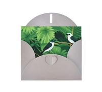 Un par de tarjetas de felicitación de pájaros en la hierba con patrones grises de 6 x 4 pulgadas con sobre, que cubre cumpleaños, bodas y otras ocasiones