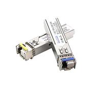 Un par de transceptores de fibra única SFP Bidi 1.25G 1310nm/1550nm SMF LC conector hasta 20 km para interruptores abiertos