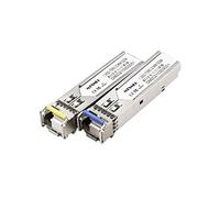 Un par de transceptores SFP Bidi 1.25G 1000Base-BIDI módulo de fibra LC simplex de modo único SMF 1310nm/15500nm DDM hasta 20 km para Cisco GLC-BX-D, Ubiquiti UniFi UF-SM-1G-S, Mikrotik y más (1)