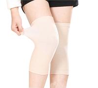 (Un par) Rodilleras de tela de bambú para soporte de rodilla, mejora de la circulación y alivio del dolor, compresión deportiva para correr, manejo del dolor, dolor de artritis, mujeres y hombres (Complexion, Pequeño)