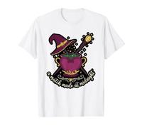 un Partido Hecho a Medianoche Halloween Magic Spooky Witchy Seaso Camiseta gráfica económica, Hombre, Blanco, XL