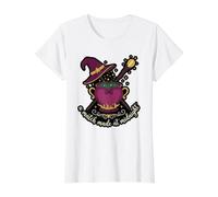 un Partido Hecho a Medianoche Halloween Magic Spooky Witchy Seaso Camiseta gráfica económica, Mujer, Blanco, L