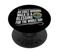 Un Paseo temprano en la mañana es una bendición Senderismo Naturaleza Gráfico PopSockets PopGrip Adhesivo