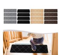 Un paso hacia la seguridad con nuestro paquete de cuatro alfombras antideslizantes fáciles de mantener (gris)