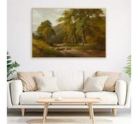 Un pastor y su rebaño, lienzo, pintura clásica para pared, póster impreso para decoración de habitaciones, ilustración (60 x 90 cm/sin marco)