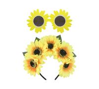 Un Pedazo De Cabeza De Girasol, 1 Pieza De Gafas De Girasol, Decoración De Flores De La Dama, Decoración De Celebración De Vacaciones De Carnaval, Ropa Hacia La Decoración De Girasol