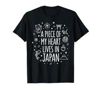 Un Pedazo de mi corazón Vive en Japón Amante Viaje Camiseta