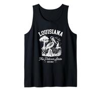 Un pelícano en el pantano Vintage Louisiana Souvenir Camiseta sin Mangas