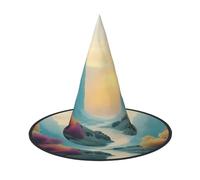 Un pequeño río animado de Halloween, sombreros de bruja, diademas de bruja, sombrero de mago, accesorios de disfraz para cosplay, fiesta, mascarada, plegable, 3 piezas