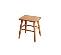un pequeño taburete de madera, Taburete bajo de madera maciza, taburete pequeño for restaurante, con ensamblaje espiga y mortaja, cuadrado, zapatero for porche, mesa centro for sala estar o comedor