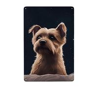 Un Perrito Triste Mira Las Estrellas Carteles De Pared De Metal Retro Pared Muestra Placa Vintage Cartel De Chapa para Bar Salón Cerveza