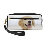 Un Perro Perdiguero de Oro, Bolsa de Maquillaje Bolsa de cosméticos Bolsa de Aseo de Viaje portátil Estuche de Cuero para Mujeres y niñas