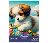 Un Perro Vivo Rompecabezas 1000 Piezas Impresionante Perro de Mascota Lindo Educativo Desafío Juguetes Colores Variados Regalos Originales Decoración Hogar 70x50cm/1000pcs