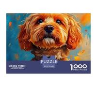 Un Perro Vivo Rompecabezas 1000 Piezas para Adultos Perro de Mascota Lindo Educativo Desafío Juguetes Juegos Desafiantes Regalo Creativo Relajación Colección De Arte 70x50cm/1000pcs