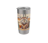 Un poco de desastre pero haciendo mi mejor mapache Vaso térmico de acero inoxidable de doble pared