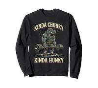 Un Poco Grueso Un Poco Hunky Hippo Deadlift Divertido Powerlifting Sudadera