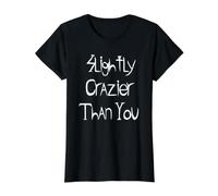 Un Poco más Loco Que tú Camiseta gráfica económica, Mujer, Negro, L