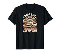 Un Poco Ocupado Siendo un Maestro y Gato mamá Lindo Camiseta