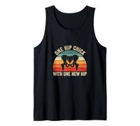 Un Pollito de Cadera con un Nuevo Esqueleto Retro del Atardecer de la Cadera Camiseta sin Mangas