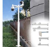 Un Poste para cámara de Seguridad Exterior de 3,5 Metros de Altura Equipado con 5 Brazos de Montaje, Que Proporciona monitorización Las 24 Horas del día, los 7 días de la Semana y un Sistema