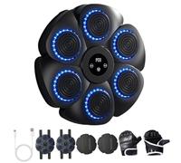 Un puñetazo, máquina de boxeo de música, música montada en la pared de la máquina de boxeo, para adultos y niños, tecnología de sincronización de ritmo, entrenador de fitness para el entrenamiento en