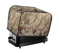 Un ramo blanco frente al sol cubierta para tostadora 2 rebanadas de cocina pequeños electrodomésticos con bolsillos, protección contra el polvo y las huellas dactilares