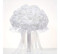 Un ramo de flores con una rosa estilo y pequeñas diamantes de , diseñado para que las novias lo sostengan, decoración navideña, decoración de Halloween