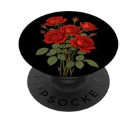 Un Ramo de Rosas Rojas Vector Art Illustration PopSockets PopGrip Adhesivo