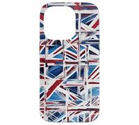 Un Reciclaje Abstracto Juguetón Woke de La Union Jack 2 Carcasa para iPhone 14 Pro