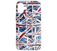 Un Reciclaje Abstracto Juguetón Woke de La Union Jack 2 Carcasa para iPhone 16 Plus