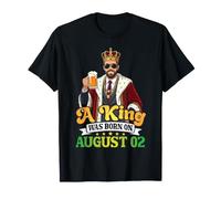 Un Rey Nació En Agosto 02 Feliz Cumpleaños para Mí Tu Leyenda Camiseta