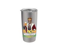 Un Rey Nació En Agosto 08 Feliz Cumpleaños Para Mí Tu Leyenda Vaso térmico de acero inoxidable de doble pared