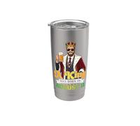 Un Rey Nació En Agosto 11 Feliz Cumpleaños Para Mí Tu Leyenda Vaso térmico de acero inoxidable de doble pared