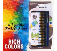 Un set de 13 pinturas al óleo en 12 colores, una de 7 ml, más un . pinturas tienen saturación, son brillantes y resistentes al desvanecimiento, y tienen una .