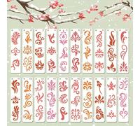 Un set de 20 plantillas reutilizables para tatuajes facial y corporal para diseños de ojos y , perfectas para maquillaje con aerógrafo festivas