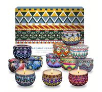 Un set de velas aromáticas, con 12 opciones perfumadas para el hogar, diseñadas para durar 300 horas, perfectas como regalo de para mujeres, una de regalo.