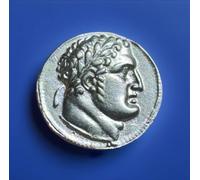 Un Shekel de Trye, '30 piezas de plata' Judas traicionó a Jesús por. Moneda bíblica romana