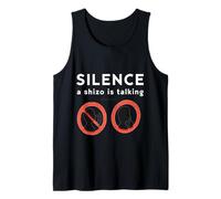 Un Silencio: un esquizo Habla: Divertido Meme Sigma Design Camiseta sin Mangas