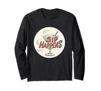 Un sorbo Divertido Sucede para los Amantes de los cócteles Manga Larga