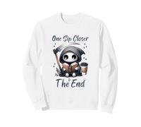Un sorbo más Cerca del Final: Amante de los Libros de café de Grim Reaper Sudadera