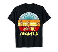 Un Tequila Dos Tequila Tres Tequila Piso Vintage Beber Camiseta